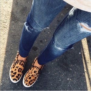 Steve Madden Ecentric Cow Hair Leopard Sneakers